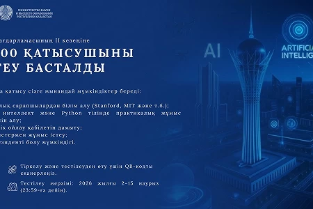 Министерство науки и высшего образования РК и АО «Фонд науки» объявляют II этап отбора в программу «AI-Sana»